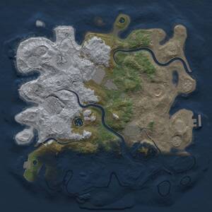Thumbnail Rust Map: Procedural Map, Size: 3700, Seed: 998140, 13 Monuments