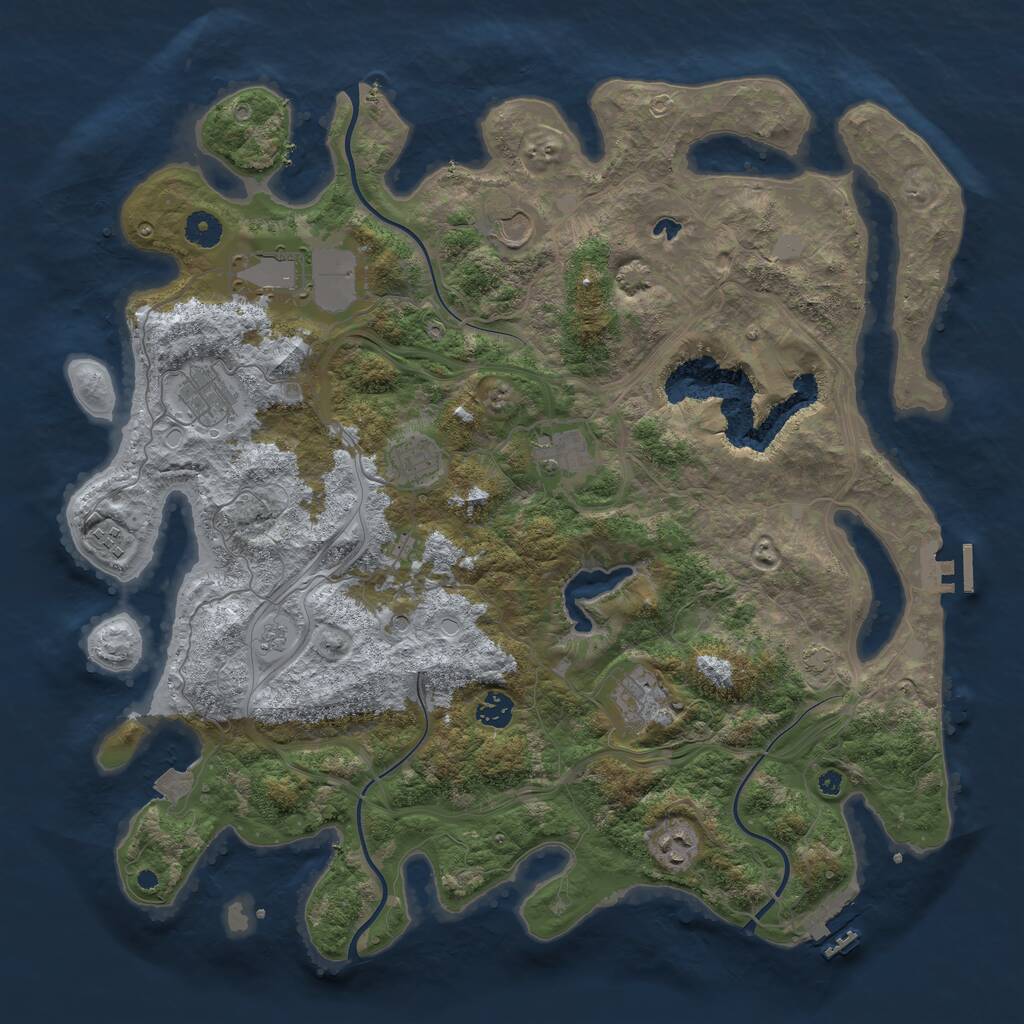 Rust Map: Procedural Map, Size: 4250, Seed: 679367563, 15 Monuments