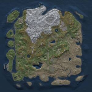 Thumbnail Rust Map: Procedural Map, Size: 4250, Seed: 770812184, 14 Monuments