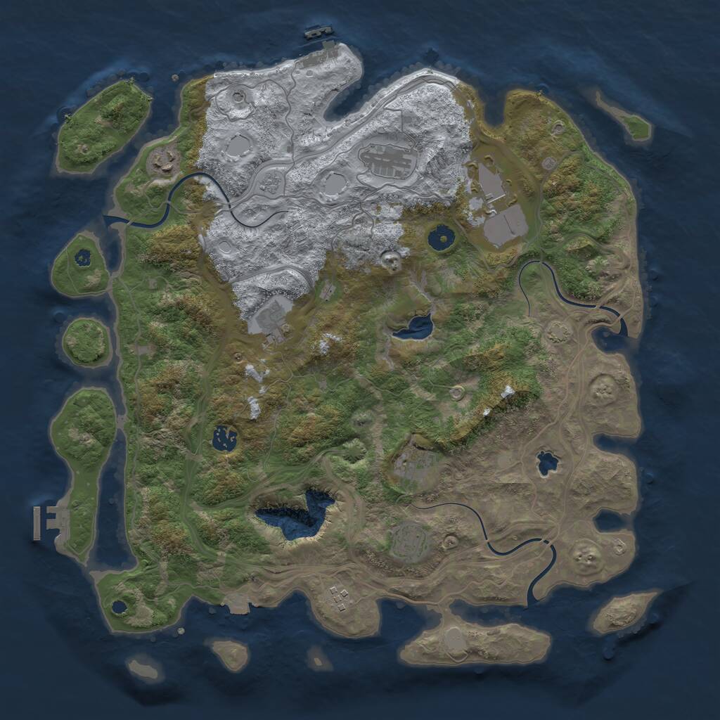 Rust Map: Procedural Map, Size: 4250, Seed: 770812184, 14 Monuments