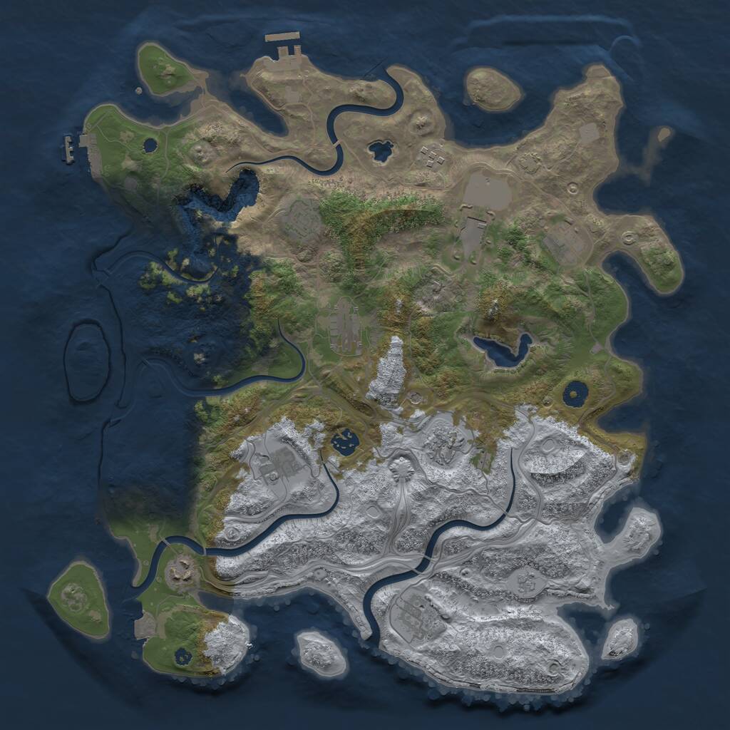Rust Map: Procedural Map, Size: 4250, Seed: 583824, 16 Monuments