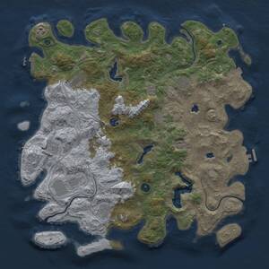 Thumbnail Rust Map: Procedural Map, Size: 4500, Seed: 1581858549, 15 Monuments