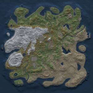 Thumbnail Rust Map: Procedural Map, Size: 4250, Seed: 988259, 16 Monuments