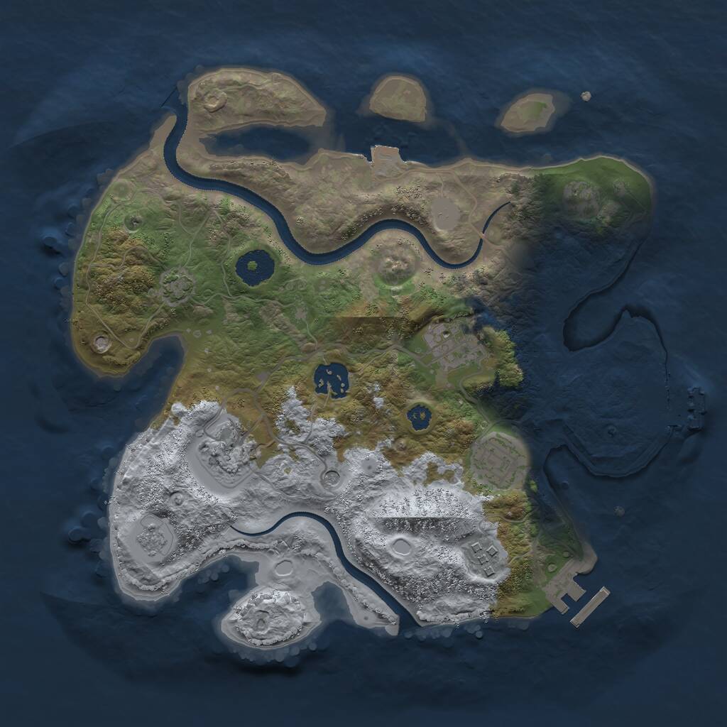 Rust Map: Procedural Map, Size: 3000, Seed: 488174908, 11 Monuments