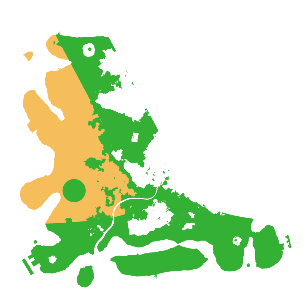 Biome Rust Map: Procedural Map, Size: 3500, Seed: 19396
