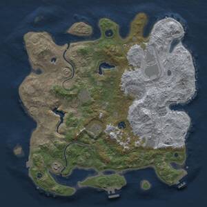 Thumbnail Rust Map: Procedural Map, Size: 4000, Seed: 45640, 14 Monuments