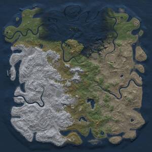 Thumbnail Rust Map: Procedural Map, Size: 6000, Seed: 1765832910, 17 Monuments