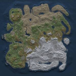 Thumbnail Rust Map: Procedural Map, Size: 4250, Seed: 501017803, 16 Monuments
