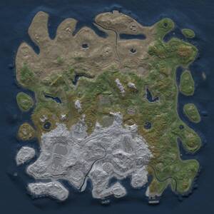 Thumbnail Rust Map: Procedural Map, Size: 4500, Seed: 1999215924, 15 Monuments