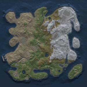 Thumbnail Rust Map: Procedural Map, Size: 3500, Seed: 446337146, 12 Monuments
