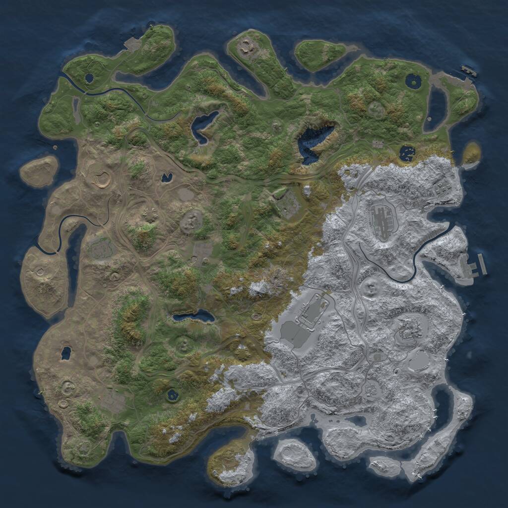 Rust Map: Procedural Map, Size: 4750, Seed: 45398493, 17 Monuments