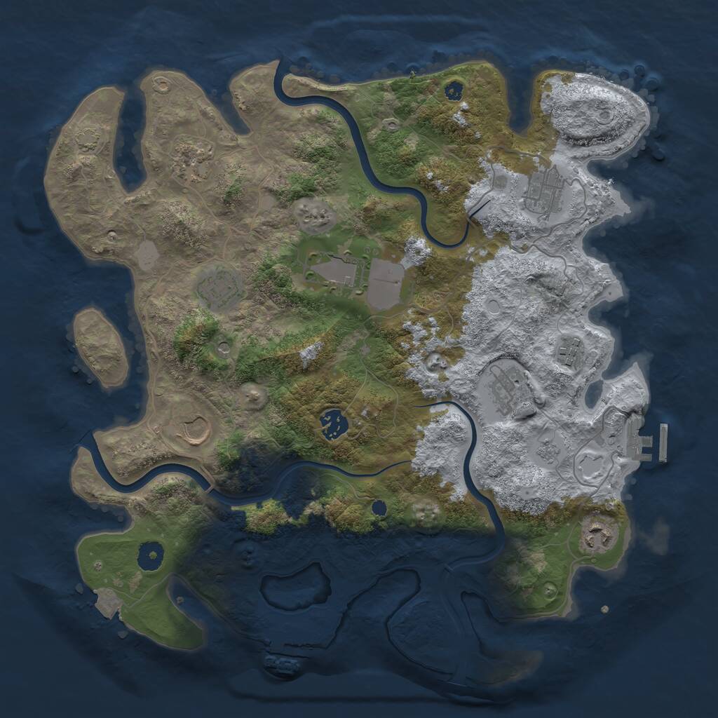 Rust Map: Procedural Map, Size: 3800, Seed: 1514999588, 15 Monuments