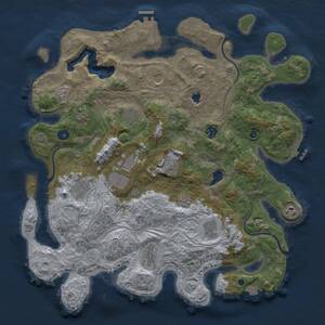 Thumbnail Rust Map: Procedural Map, Size: 4250, Seed: 2065692194, 17 Monuments