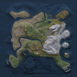 Thumbnail Rust Map: Procedural Map, Size: 2800, Seed: 1823190104, 9 Monuments