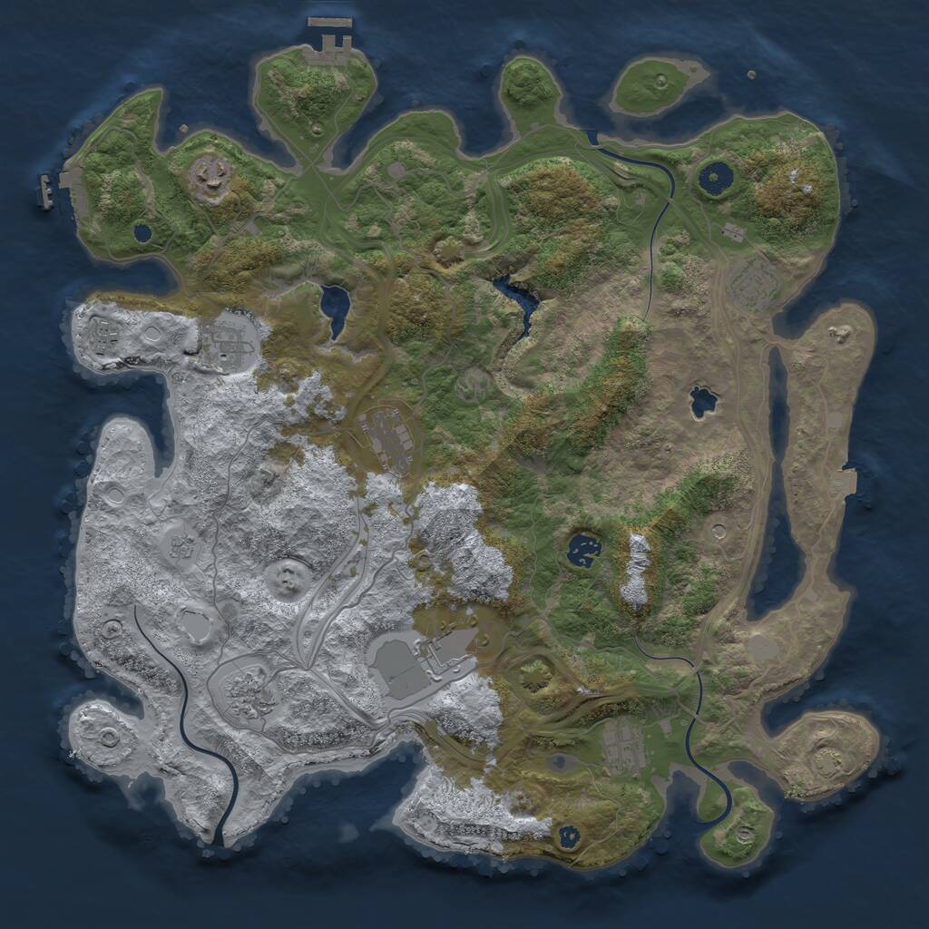 Rust Map: Procedural Map, Size: 4250, Seed: 35327420, 15 Monuments