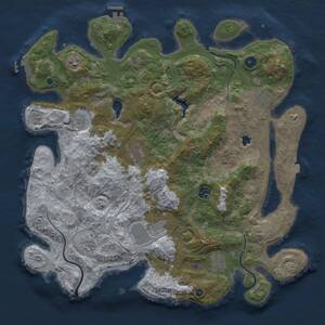 Thumbnail Rust Map: Procedural Map, Size: 4250, Seed: 35327420, 15 Monuments