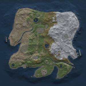 Thumbnail Rust Map: Procedural Map, Size: 3000, Seed: 2034547645, 12 Monuments