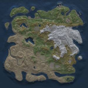 Thumbnail Rust Map: Procedural Map, Size: 4000, Seed: 1777768483, 15 Monuments