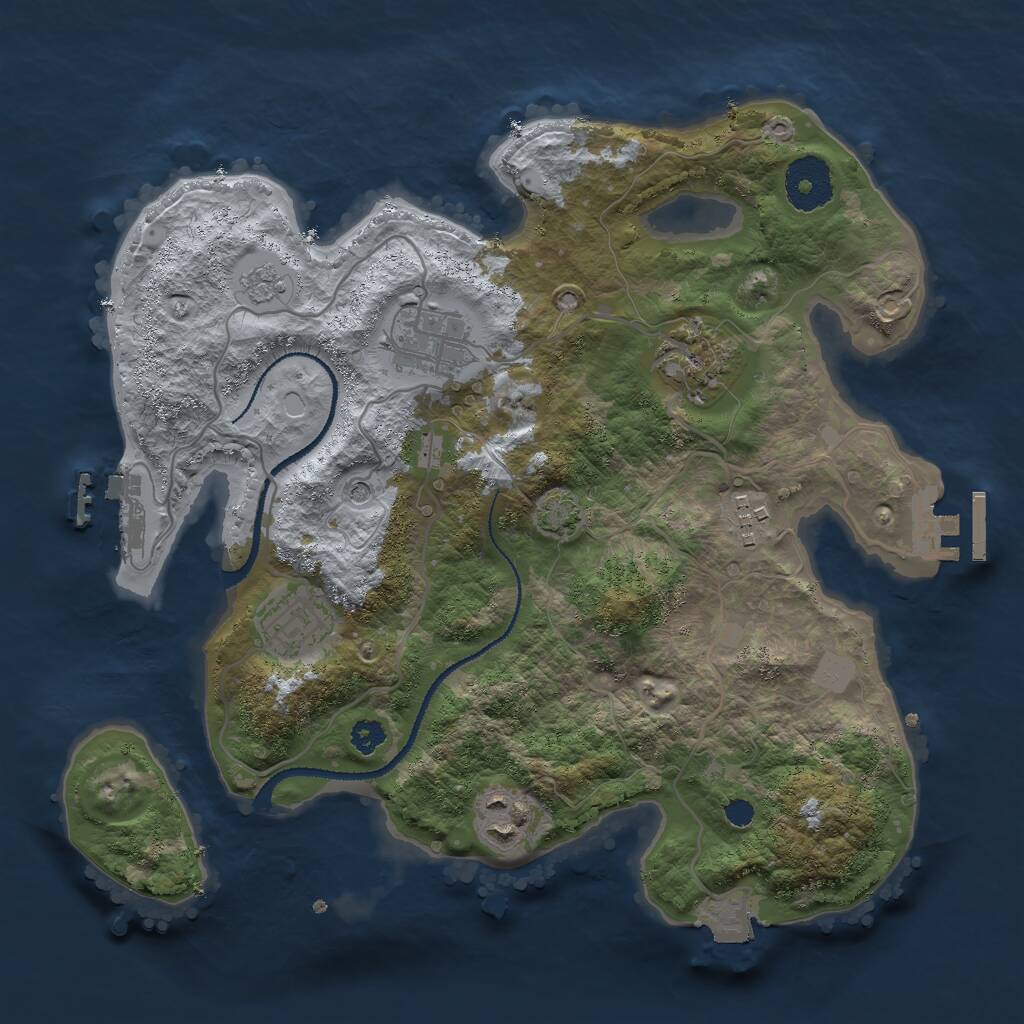Rust Map: Procedural Map, Size: 3000, Seed: 69247, 11 Monuments