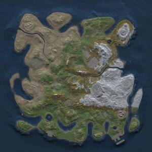 Thumbnail Rust Map: Procedural Map, Size: 3500, Seed: 174278586, 10 Monuments