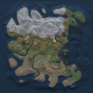 Thumbnail Rust Map: Procedural Map, Size: 3600, Seed: 312, 13 Monuments