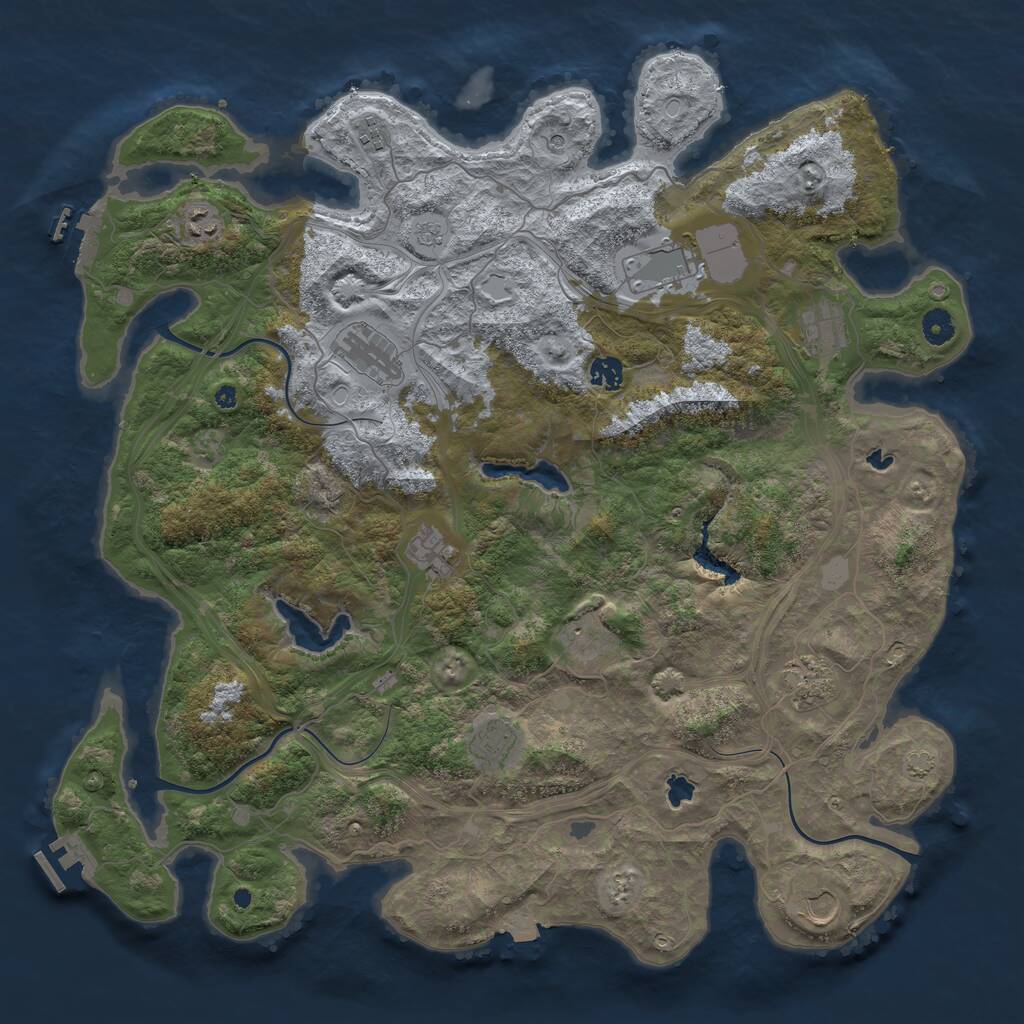 Rust Map: Procedural Map, Size: 4500, Seed: 1948402419, 17 Monuments
