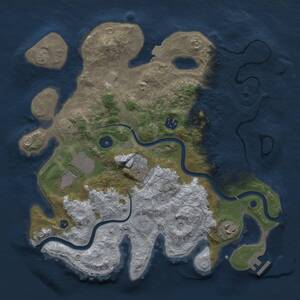 Thumbnail Rust Map: Procedural Map, Size: 3500, Seed: 773688988, 10 Monuments