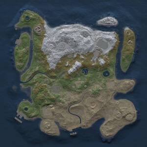 Thumbnail Rust Map: Procedural Map, Size: 3500, Seed: 468199407, 13 Monuments