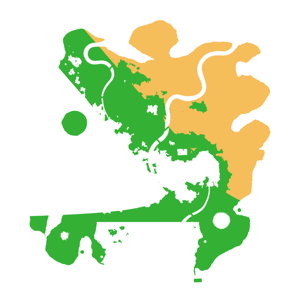 Biome Rust Map: Procedural Map, Size: 3200, Seed: 4343