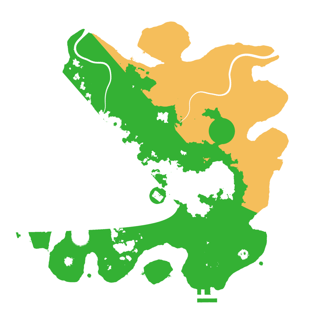 Biome Rust Map: Procedural Map, Size: 3200, Seed: 4343