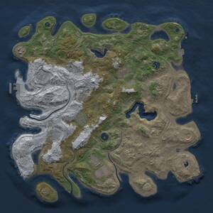 Thumbnail Rust Map: Procedural Map, Size: 4250, Seed: 1197274521, 17 Monuments