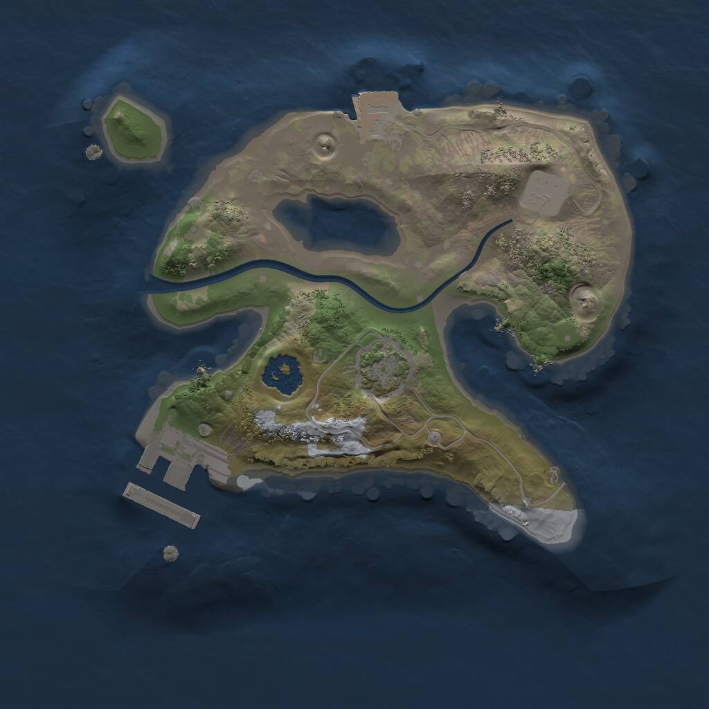 Rust Map: Procedural Map, Size: 1800, Seed: 4568, 3 Monuments
