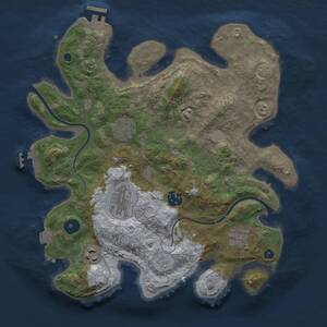 Thumbnail Rust Map: Procedural Map, Size: 3250, Seed: 4444, 11 Monuments