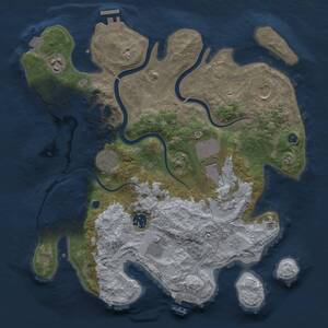Thumbnail Rust Map: Procedural Map, Size: 3500, Seed: 680167283, 14 Monuments