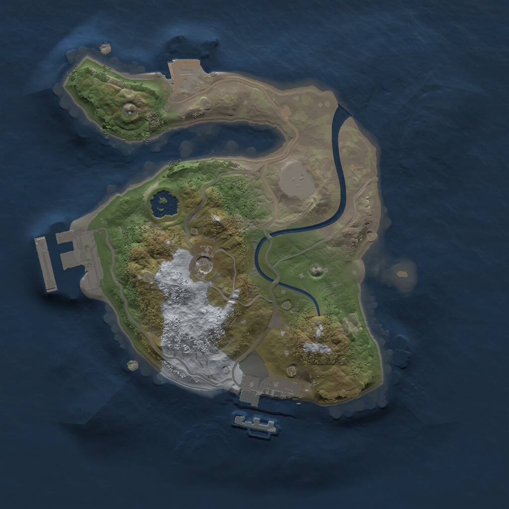 Rust Map: Procedural Map, Size: 1850, Seed: 1576419, 4 Monuments