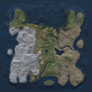Thumbnail Rust Map: Procedural Map, Size: 4000, Seed: 1927007890, 16 Monuments