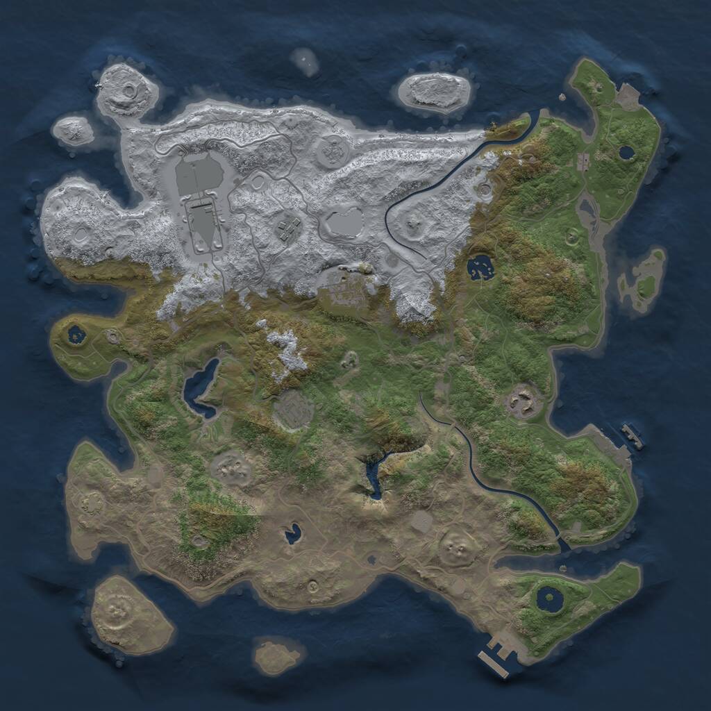 Rust Map: Procedural Map, Size: 4000, Seed: 506612746, 12 Monuments