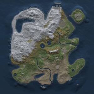 Thumbnail Rust Map: Procedural Map, Size: 3000, Seed: 1282017115, 10 Monuments