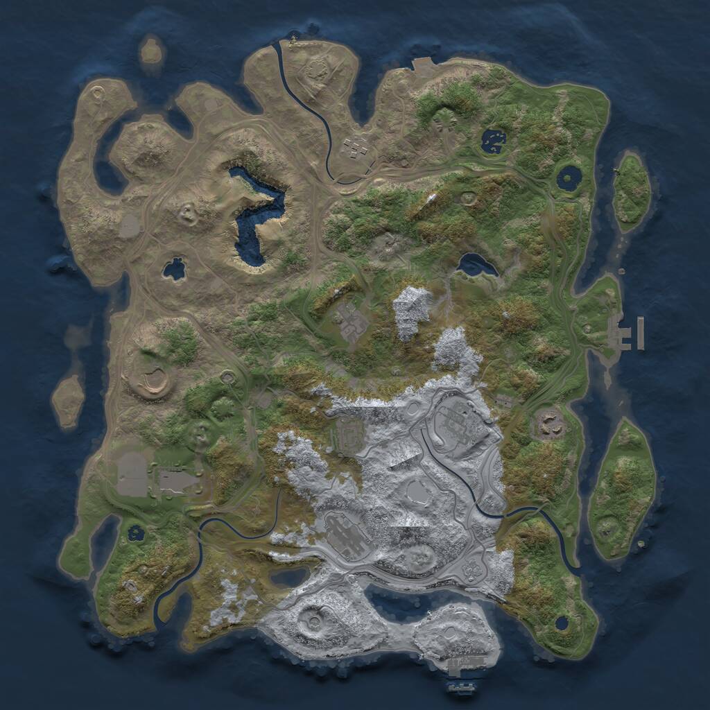 Rust Map: Procedural Map, Size: 4250, Seed: 368, 15 Monuments