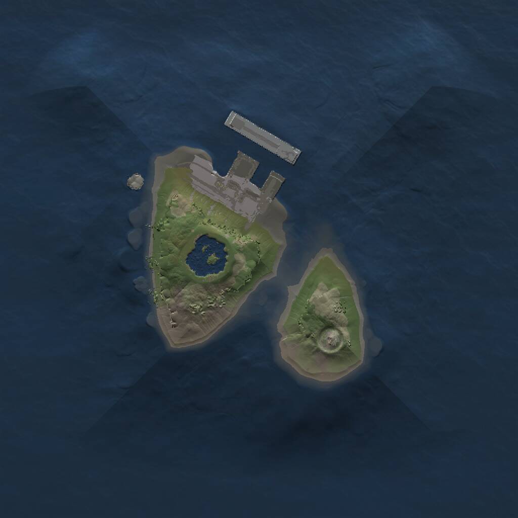 Rust Map: Procedural Map, Size: 1300, Seed: 611948131, 2 Monuments