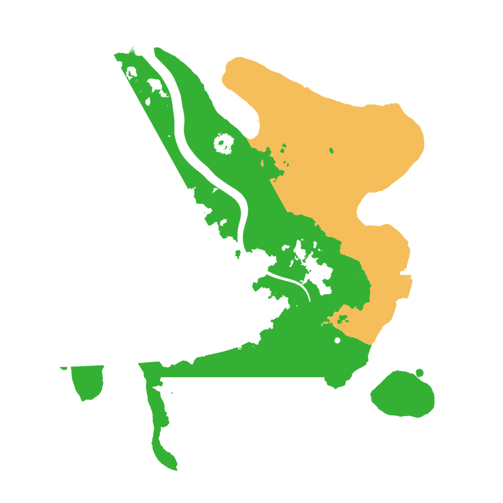 Biome Rust Map: Procedural Map, Size: 2500, Seed: 70801