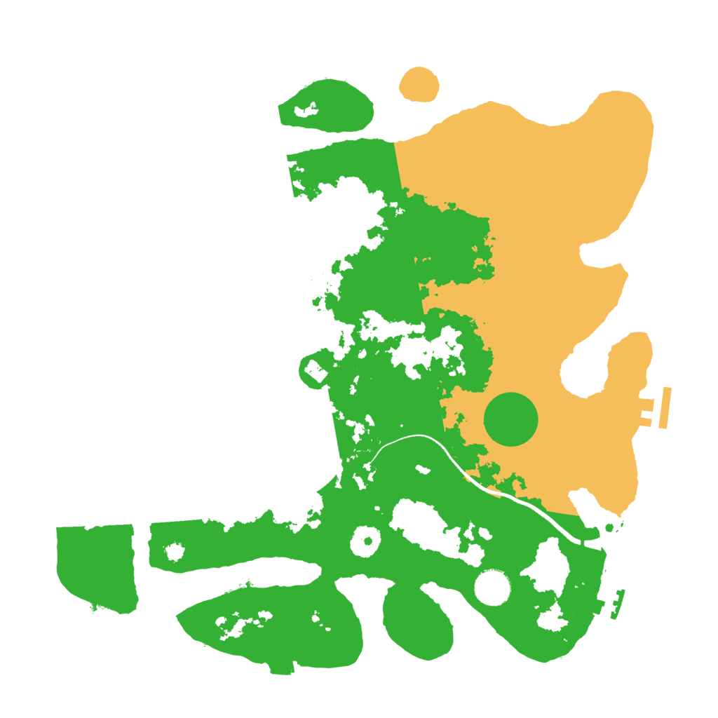 Biome Rust Map: Procedural Map, Size: 3500, Seed: 309075445