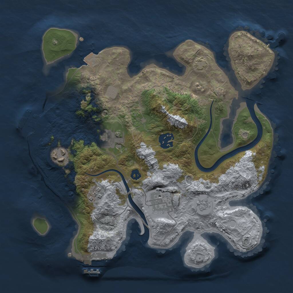 Rust Map: Procedural Map, Size: 2799, Seed: 50000, 10 Monuments