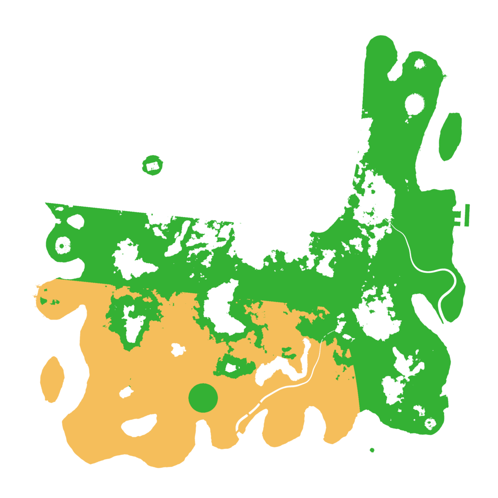 Biome Rust Map: Procedural Map, Size: 4500, Seed: 736940316