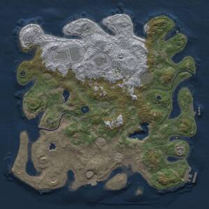 Thumbnail Rust Map: Procedural Map, Size: 4000, Seed: 1565811951, 13 Monuments