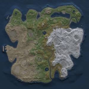 Thumbnail Rust Map: Procedural Map, Size: 3500, Seed: 2101301878, 15 Monuments