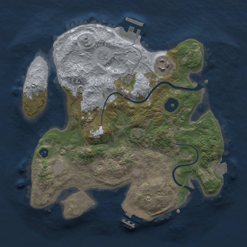 Rust Map: Procedural Map, Size: 2700, Seed: 99799690, 7 Monuments