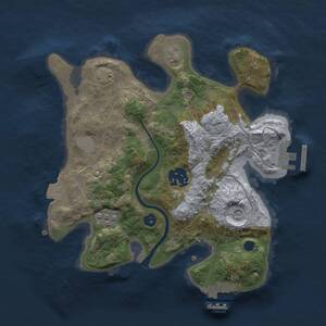 Thumbnail Rust Map: Procedural Map, Size: 2500, Seed: 1977518964, 7 Monuments