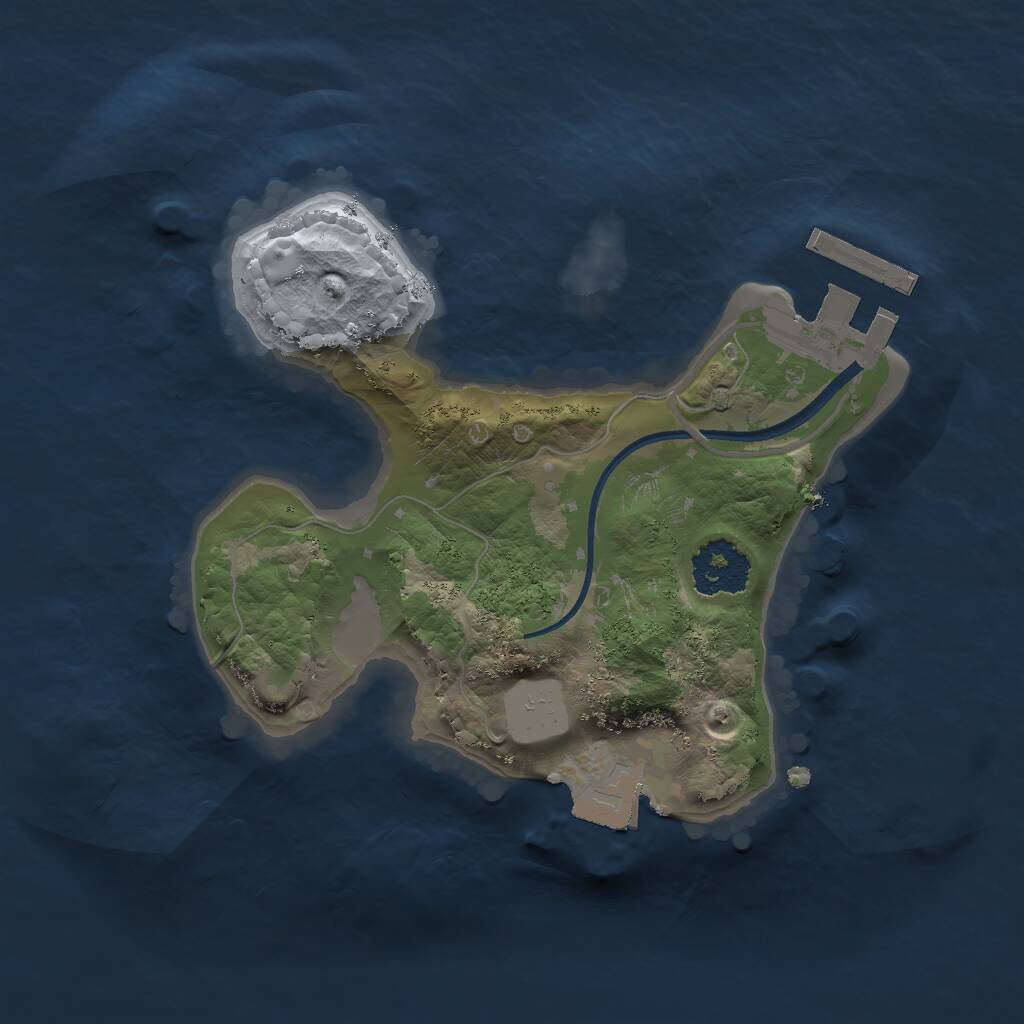 Rust Map: Procedural Map, Size: 1800, Seed: 1487464549, 2 Monuments