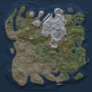 Thumbnail Rust Map: Procedural Map, Size: 3750, Seed: 115231487, 16 Monuments